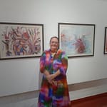 Judy Shelley exhibiting at Sound and Silence, Kerala